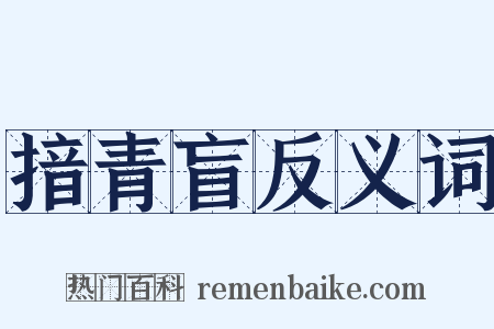揞青盲反义词是什么意思的图片